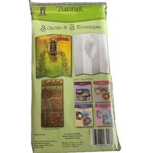 Hot Off The Press Tunnel Cards & Envelopes 3 Cards 3 Envelopes Paper Crafting Se